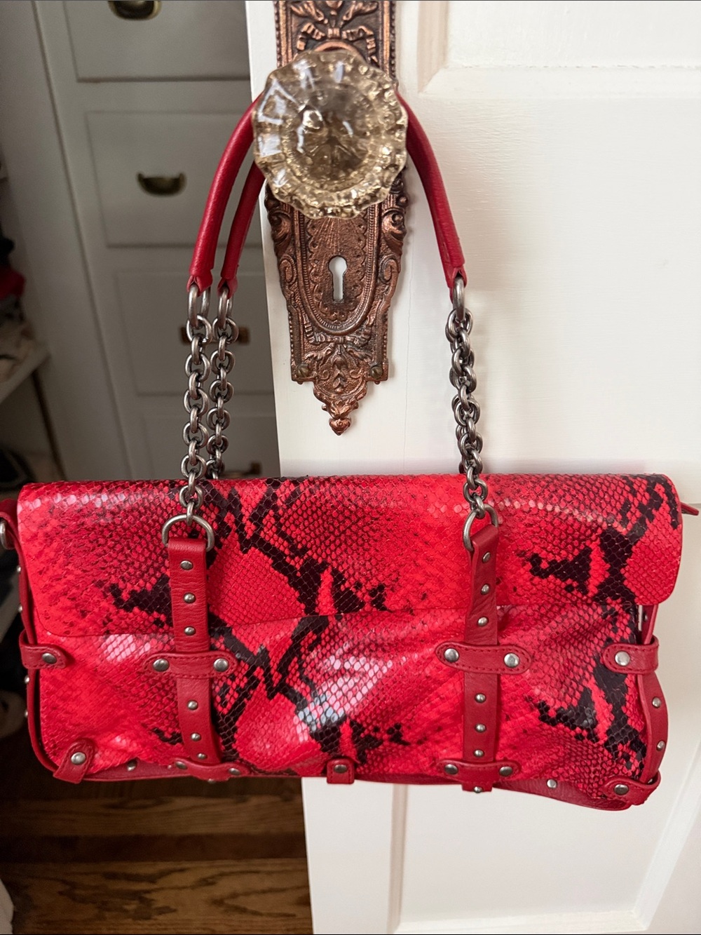 CYNTHIA ROWLEY GORGEOUS LEATHER PYTHON BAG